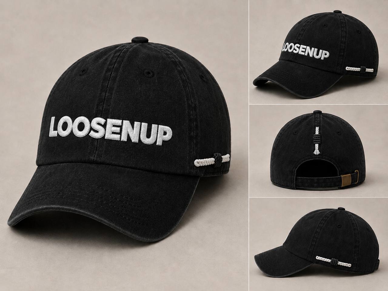 Rope Cap — Black